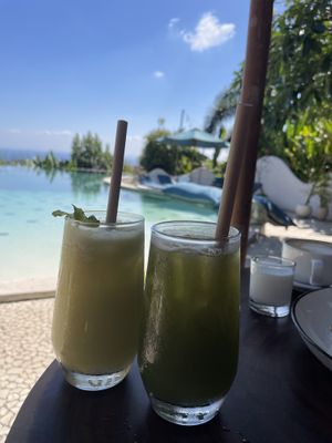 Icy delicious drinks   at Le Bamboo Bali in Pecatu