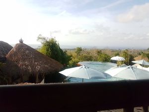 ocean view from the restaurant's terrace at Le Bamboo Bali in Pecatu
