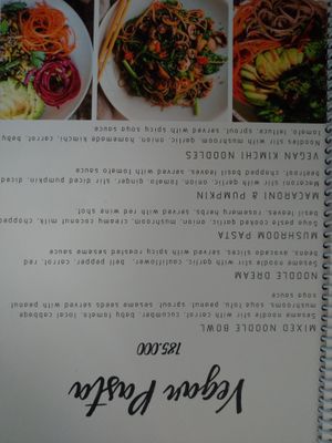 Menu food options at Impresso Coffee in Phan Thiet