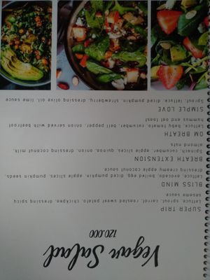 Menu food options at Impresso Coffee in Phan Thiet