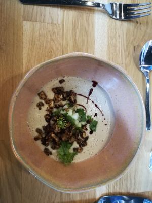Soup as a starter at Kurkuma in Hamburg