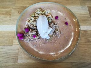 Tonka bean flavoured dessert at Kurkuma in Hamburg