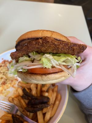 The Not Today Seitan Burger  at Monstera Canteen in Luton