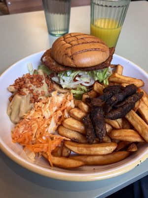 Not Today Seitan Burger Box  at Monstera Canteen in Luton