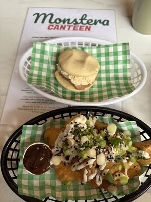 Seoul Bites and a biscoff & lemon whirll  at Monstera Canteen in Luton
