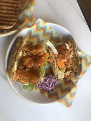 The buffalo cauliflower sub  at Monstera Canteen in Luton
