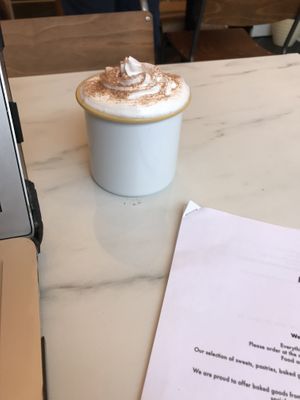 Hot choc at Monstera Canteen in Luton