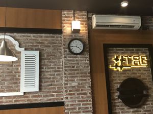 Inside and food menu  at Hashtag Restaurant in Seminyak