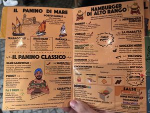 Menu on summer 2021 - 1 of 2 at Merendero in Cesenatico