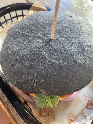 Burger bread black  at Merendero in Cesenatico