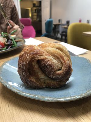 Custard and cinnamon cruffin at The Find in Cheltenham