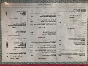 Menu, page 2 at Sandro in Helsinki