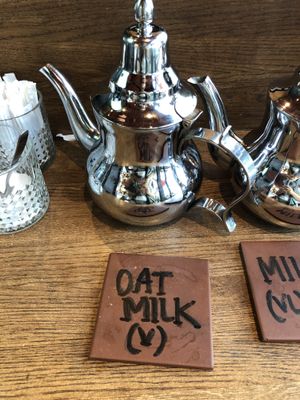 Alternative milk options.  at Sandro in Helsinki