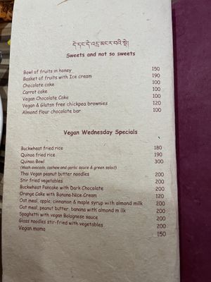 Menu  at Crepes Pancake Hut in Dharamshala