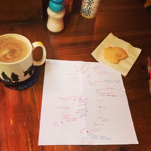 vegan coconut cookie and vegan chai  at Crepes Pancake Hut in Dharamshala