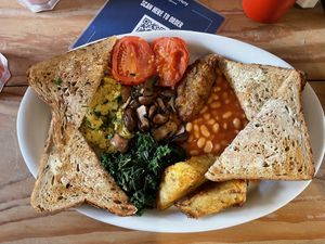 Big vegan brekkie  at Boston Tea Party in Ringwood