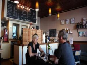 Seating at Portobello Vegan Trattoria in Portland
