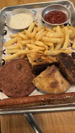 “Meat” platter  at Hativonit J17 in Tel Aviv