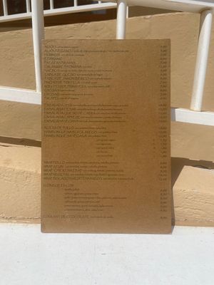 The Menu 🤩 at Bar Ola in Mallorca