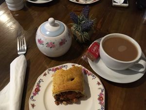 Amazing Decaf Coffee and a Lotus Biscoff on the side. at Popty'r Dref in Dolgellau