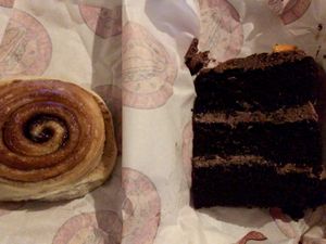 Cinnamon Bun & Chocolate Orange Cake! at Mighty Wieners  in Bournemouth