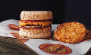 Our infamous muffin  at Mighty Wieners  in Bournemouth