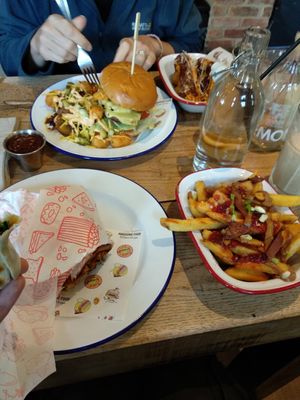 Our meal at Mighty Wieners  in Bournemouth