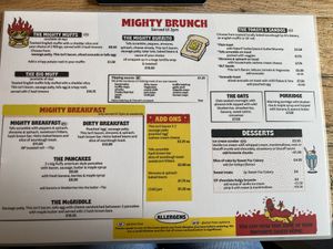 Menu  at Mighty Wieners  in Bournemouth