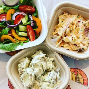 Our awesome sides  at Mighty Wieners  in Bournemouth