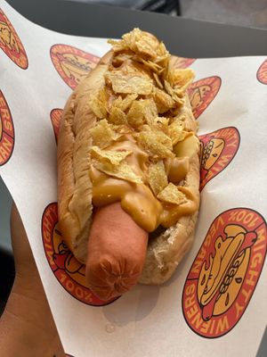 Our popular dirty Weiner  at Mighty Wieners  in Bournemouth