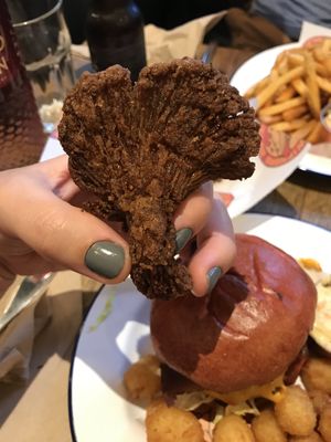Southern fried mushrooms at Mighty Wieners  in Bournemouth