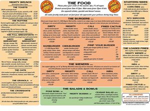 Menu at Mighty Wieners  in Bournemouth