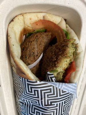 Falafel souvlaki at Zeus Street Greek in Brisbane