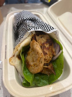 Vegan Pythagoras wrap  at Zeus Street Greek in Brisbane
