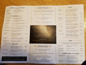 Menu at Zeus Street Greek in Chermside