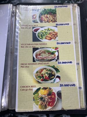 Menu   at Thien Tam - Passionate Heart Vegetarian in Da Nang