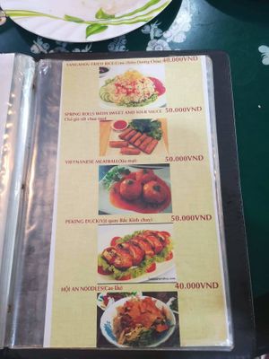 Menu at Thien Tam - Passionate Heart Vegetarian in Da Nang