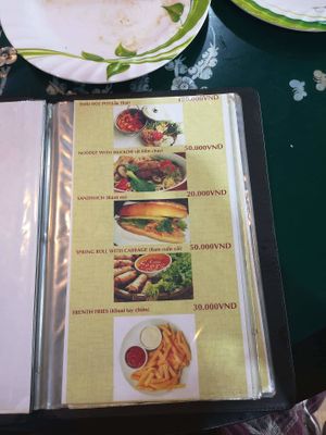 Menu at Thien Tam - Passionate Heart Vegetarian in Da Nang