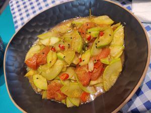 Zucchini tomato at Bilig Vegan Bistro in Ulaanbaatar