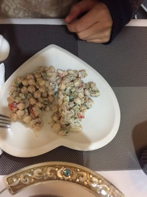 Chickpea salat at Bilig Vegan Bistro in Ulaanbaatar