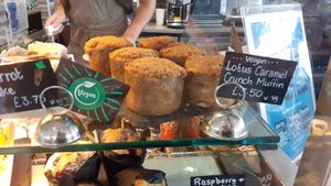 Carrot cake & lotus crunch muffin at Cadwaladers - Mermaid Quay in Cardiff
