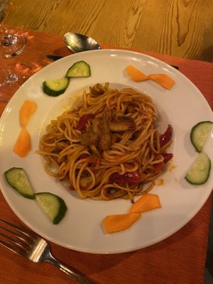 Vegetarian Spaghetti (vegan)  at Rose in Kalkan