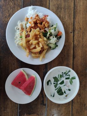 Vegan buffet at Samui Elephant Sanctuary in Koh Samui