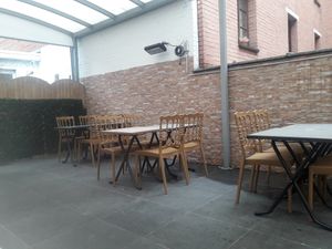 Some seating in the back at Aahaar Indian Cuisine in Antwerpen