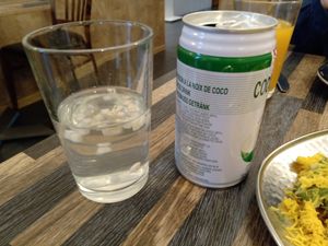 Coconut juice at Aahaar Indian Cuisine in Antwerpen