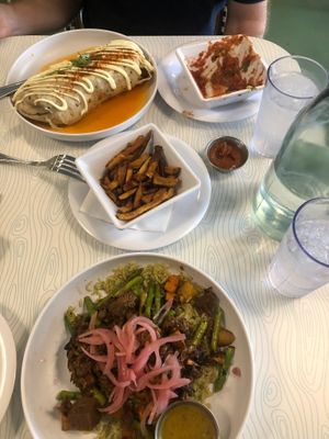 Vegan Burrito and Buenos Aires Vegan Bowl at CALI - South in Tampa