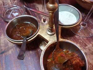 Appetizers (one of them is not vegan, contains yogurt) at Ashok's in Jurbise