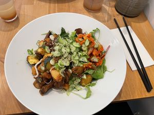 Bokkum Kimchi with selfmade udon  at Q Mee in Eisenstadt