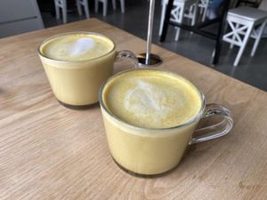 Golden sunshine  at Kind Cafe in Vancouver