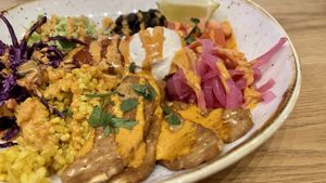 Taco bowl  at Kind Cafe in Vancouver